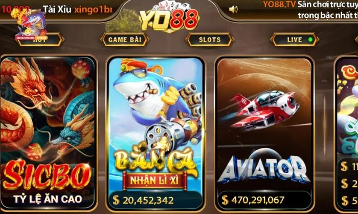 Bắn cá Yo88 là một sản phẩm cá cược nổi bật